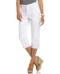 Not Your Daughter's Jeans offers a denim look for the summer, with the same slimming features you love. A bright, white wash is right on-trend! Not Your Daughter's Jeans offers a denim look for the summer, with the same slimming features you love. A bright, white wash is right on-trend!