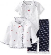 Little Me Baby-girls Newborn Cherry Schiffli Take Me Home Set, Navy, 3 Months Little Me Baby-girls Newborn Cherry Schiffli Take Me Home Set, Navy, 3 Months