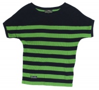 Lauren Active Women's Dolman-Sleeve Striped Waffle-Knit Top Lauren Active Women's Dolman-Sleeve Striped Waffle-Knit Top