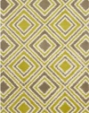 Area Rug 5x8 Rectangle Transitional Green-Yellow Color - Surya Naya Rug from RugPal