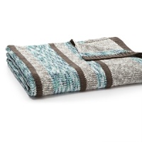 Bold stripes of color accent this cozy throw from Sky. Bold stripes of color accent this cozy throw from Sky.