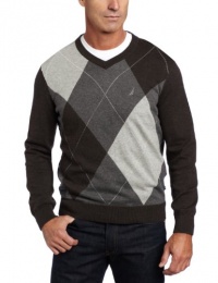Nautica Men's V-Neck Argyle Sweater Nautica Men's V-Neck Argyle Sweater
