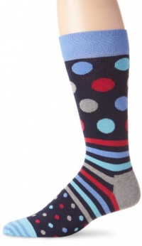 Happy Socks Men's Dots and Stripes 3, Blue, 10-13 Happy Socks Men's Dots and Stripes 3, Blue, 10-13
