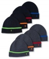 Winterize your cold-weather attire with Polo Ralph Lauren's tipped merino knit hat.
