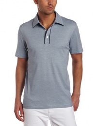 Michael Kors Men's Short Sleeve Striped Polo Shirt With Piping Michael Kors Men's Short Sleeve Striped Polo Shirt With Piping