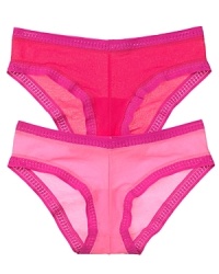 Flirty and fun sheer mesh boyshorts trimmed with contrasting lace. Flirty and fun sheer mesh boyshorts trimmed with contrasting lace.