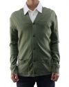 Polo Ralph Lauren Men's Olive Green Cardigan Sweater w/ Two Front Pockets
