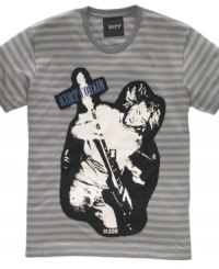 Rock out your style to the tune of Kurt Cobain's guitar with this T shirt from RIFF.