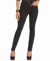 The skinniest fit with just the right amount of stretch makes DKNY Jeans' jeggings perfect for everyday style. The black wash is so versatile, too! The skinniest fit with just the right amount of stretch makes DKNY Jeans' jeggings perfect for everyday style. The black wash is so versatile, too!