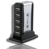 USB Highspeed 7 Port Hub w/ AC Adapter (Silver)