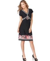 Featuring an easy A-line silhouette and placed swirling print, this Elementz dress is a day-to-night essential. Complete the look with basic pumps! Featuring an easy A-line silhouette and placed swirling print, this Elementz dress is a day-to-night essential. Complete the look with basic pumps!