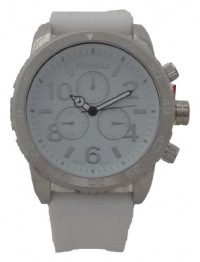RayNell Color Domination Chronograph-Look XL Men's watch 1518 Look Silver Metal Case White Silicon Rubber Band RayNell Color Domination Chronograph-Look XL Men's watch 1518 Look Silver Metal Case White Silicon Rubber Band