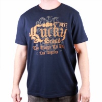 Lucky Brand Mens Navy Blue 'Too Tough to Die' T-Shirt Lucky Brand Mens Navy Blue 'Too Tough to Die' T-Shirt