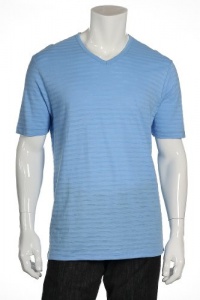 Perry Ellis Mens Stripe Slub V-neck Top Perry Ellis Mens Stripe Slub V-neck Top