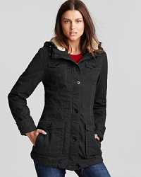 Subtle stitching throughout this parka tonally echoes the sherpa lining on the hood, highlighting the elevated essence of this everyday layer from Marc New York. Subtle stitching throughout this parka tonally echoes the sherpa lining on the hood, highlighting the elevated essence of this everyday layer from Marc New York.