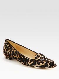 Leopard print and contrasting suede trim enliven this comfortable pony hair essential. Leopard-print pony hair and suede upperLeather lining and solePadded insoleMade in ItalyOUR FIT MODEL RECOMMENDS ordering true size. Leopard print and contrasting suede trim enliven this comfortable pony hair essential. Leopard-print pony hair and suede upperLeather lining and solePadded insoleMade in ItalyOUR FIT MODEL RECOMMENDS ordering true size.