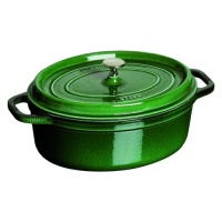 Staub Mini .25 Quart Oval Cocotte, Basil Staub Mini .25 Quart Oval Cocotte, Basil