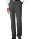 Lauren By Ralph Lauren Mens Charcoal Dress Pants Wool Trousers Double Pleated