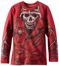 Industry 9 Boys 8-20 Biker Skull Tee, Red, Small Industry 9 Boys 8-20 Biker Skull Tee, Red, Small