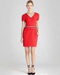 Exude contemporary chic in this peplum-embellished REISS dress, polished and sophisticated for the office and off-hours. Complete the look with a skinny belt and pointy pumps with edgy ankle straps. Exude contemporary chic in this peplum-embellished REISS dress, polished and sophisticated for the office and off-hours. Complete the look with a skinny belt and pointy pumps with edgy ankle straps.