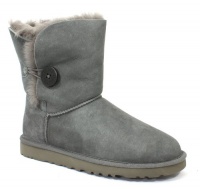 UGG Australia Women's Bailey Button Grey Sheepskin Boots 9 M US UGG Australia Women's Bailey Button Grey Sheepskin Boots 9 M US