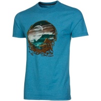 Quiksilver Takin' A Ride Slim Fit T-Shirt - Blue Heather Quiksilver Takin' A Ride Slim Fit T-Shirt - Blue Heather