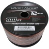 GLS Audio Premium 12 Gauge 100 feet Speaker Wire - True 12AWG Speaker Cable 100-Feet Clear Jacket - High Quality 100' Spool Roll 12G 12/2 Bulk