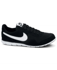 The sleek silhouette of Nike's Victoria NM sneakers is based on Nike's early '80s design. The sleek silhouette of Nike's Victoria NM sneakers is based on Nike's early '80s design.