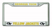 NCAA Georgia Tech Yellowjackets Chrome License Plate Frame NCAA Georgia Tech Yellowjackets Chrome License Plate Frame