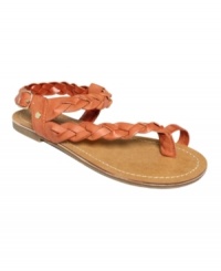The Unlisted Pop Art Sandals reinvent the everyday thong with braided straps, innovative toe ring and fun ankle strap closure. The Unlisted Pop Art Sandals reinvent the everyday thong with braided straps, innovative toe ring and fun ankle strap closure.