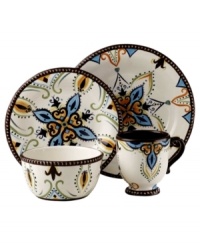 Place settings streaked with Caribbean blue, grass green and rich terra cotta hues. The Amalfi collection offers a quick escape to the shores of South America. From Vida by Eva Mendes dinnerware, the dishes have a beaded edge in dark espresso that puts the rustic finishing touches on the hand-painted serveware. Place settings streaked with Caribbean blue, grass green and rich terra cotta hues. The Amalfi collection offers a quick escape to the shores of South America. From Vida by Eva Mendes dinnerware, the dishes have a beaded edge in dark espresso that puts the rustic finishing touches on the hand-painted serveware.