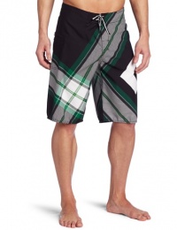 DC Men's Campaign Plaid Printed Board Short