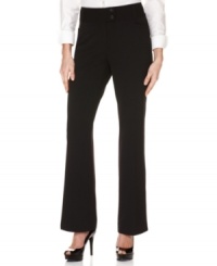 In a classic straight leg, these Rafaella Curvy Fit pants are a wear-with-all work-wardrobe staple! In a classic straight leg, these Rafaella Curvy Fit pants are a wear-with-all work-wardrobe staple!