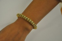Genuine Swarovski Crystal Bangle w/ Black & Clear Stone, Hinge Closure - Made in USA - BRAND NEW! Great Gift! Genuine Swarovski Crystal Bangle w/ Black & Clear Stone, Hinge Closure - Made in USA - BRAND NEW! Great Gift!