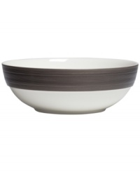 Inspired by her acclaimed runway collection, Vera Wang's Devotion serving bowl combines luxe Wedgwood porcelain and a grooved platinum edge for a table that's effortlessly chic. Inspired by her acclaimed runway collection, Vera Wang's Devotion serving bowl combines luxe Wedgwood porcelain and a grooved platinum edge for a table that's effortlessly chic.