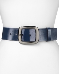 Sized for statement-making with a slick patent sheen. This leather belt from WCM instantly defines your waistline. Sized for statement-making with a slick patent sheen. This leather belt from WCM instantly defines your waistline.