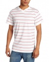 Southpole Men's Basic Printed Striped V-Neck Tee