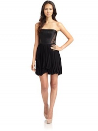 THE LOOKPleated bustier-style structured bodiceGentle ruching on skirtBubble hemBack zip with hook-and-eye closureTHE FITAbout 23 from top to hemTHE MATERIALRayonFully linedCARE & ORIGINDry cleanImportedModel shown is 5'8 (172½cm) wearing US size 4. THE LOOKPleated bustier-style structured bodiceGentle ruching on skirtBubble hemBack zip with hook-and-eye closureTHE FITAbout 23 from top to hemTHE MATERIALRayonFully linedCARE & ORIGINDry cleanImportedModel shown is 5'8 (172½cm) wearing US size 4.