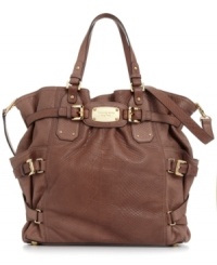 Crafted in python-embossed leather and adorned with subtle signature hardware, this go-anywhere tote from MICHAEL Michael Kors is a must. Criss-cross side straps add modern detailing that plays perfectly with the classic silhouette. Crafted in python-embossed leather and adorned with subtle signature hardware, this go-anywhere tote from MICHAEL Michael Kors is a must. Criss-cross side straps add modern detailing that plays perfectly with the classic silhouette.