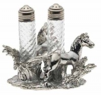 Arthur Court Horse Salt-and-Pepper Set in Stand Arthur Court Horse Salt-and-Pepper Set in Stand