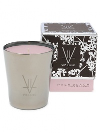 Created to inspire and soothe the soul with the sensual scents of night blooming jasmine, frangipani, orange blossom and ylang ylang. Derived from all-natural beeswax and skillfully blended with unique botanical waxes and the rarest and most seductive fine fragrance oils from around the world. Presented in nickel-finished glass. 60-hr. burn time. 8 oz. Created to inspire and soothe the soul with the sensual scents of night blooming jasmine, frangipani, orange blossom and ylang ylang. Derived from all-natural beeswax and skillfully blended with unique botanical waxes and the rarest and most seductive fine fragrance oils from around the world. Presented in nickel-finished glass. 60-hr. burn time. 8 oz.