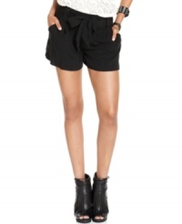 Closet-staple alert! These belted shorts from BCX are a versatile pick for chilled-out days or high-fashion nights. Closet-staple alert! These belted shorts from BCX are a versatile pick for chilled-out days or high-fashion nights.