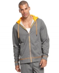 Keep your relaxed look pulled together with this contrast-detailed fleece hoodie from Under Armour®. Keep your relaxed look pulled together with this contrast-detailed fleece hoodie from Under Armour®.