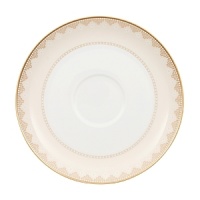 The Samarkand bone china collection by Villeroy & Boch combines stylish, exotic elements with timeless elegance. Precious golden bands and chains decorate this pure white bone china pattern. Warm ivory tones add a harmonious touch. Mix and match with coordinating Mosaic-designed pieces for a look that is truly your own.