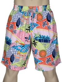 Vilebrequin Mens Summer Print Nylon Swim Trunks Swimsuit Shorts XXL / 2X Vilebrequin Mens Summer Print Nylon Swim Trunks Swimsuit Shorts XXL / 2X