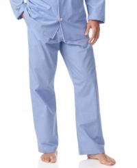 A preppy plaid pattern adorns this essential pajama pant, rendered in smooth woven cotton for a light, comfortable fit A preppy plaid pattern adorns this essential pajama pant, rendered in smooth woven cotton for a light, comfortable fit
