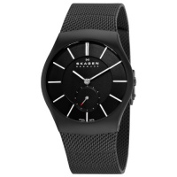 Skagen Men's 916XLBSB Steel Sandblasted Black Watch Skagen Men's 916XLBSB Steel Sandblasted Black Watch