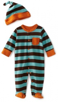 Offspring - Baby Boys Newborn Footie and Hat, Brown Multi, 3 Months Offspring - Baby Boys Newborn Footie and Hat, Brown Multi, 3 Months