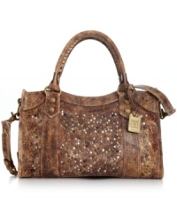 Get your groove on with this rocker-chic inspired design from Frye. With vintage leather, stud detailing and signature hardware, it's destined to be your new fab favorite. Get your groove on with this rocker-chic inspired design from Frye. With vintage leather, stud detailing and signature hardware, it's destined to be your new fab favorite.