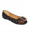The dramatic buckle on the toe of the Maddox ballet flats by Fossil contrasts perfectly with the pretty printed upper.